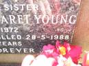 Jo-Anne Margaret YOUNG, daughter sister, born 2-5-1972 accidentally killed 28-5-1988 aged 16 years; Helidon Catholic cemetery, Gatton Shire 