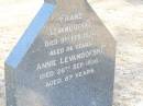 Franz LEVANDOFSKI, died 9 Feb 1934 aged 86 years; Annie LEVANDOFSKI, died 26 Sept 1936 aged 87 years; Helidon Catholic cemetery, Gatton Shire 