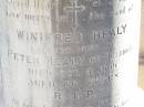 
Winifred HEALY,
wife of Peter HEALY of Helidon,
died 9 Oct 1909 aged 66 years;
Peter HEALY, husband,
native of Co Wicklow Ireland,
died 11 Dec 1915 aged 79 years;
Thomas HEALY,
died 1 May 1920 aged 48 years;
James HEALY,
died 11 Jan 1920 aged 32 years;
Helidon Catholic cemetery, Gatton Shire
