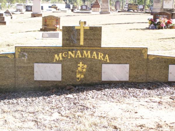 MCNAMARA;  | Helidon Catholic cemetery, Gatton Shire  | 