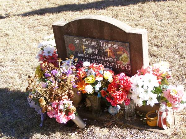 Jo-Anne Margaret YOUNG, daughter sister,  | born 2-5-1972  | accidentally killed 28-5-1988 aged 16 years;  | Helidon Catholic cemetery, Gatton Shire  | 