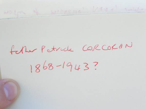 Patrick CONNOLE  | 1868 - 1943;  | Helidon Catholic cemetery, Gatton Shire. - Please excuse the brain fade on the Corcoran - concentrating on the dates?  |   | 