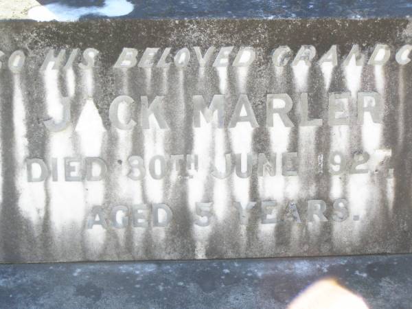 James CUDDIHY,  | died 7 July 1927 aged 97 years;  | Kate, wife,  | died 6 July 1930 aged 83 years;  | Jack MARLER, grandchild,  | died 30 June 1927 aged 5 years;  | Mary BURKE,  | died 28 Dec 1895 aged 72 years;  | Ellen CUDDIHY,  | died 4 June 1943 aged 69 years;  | Helidon Catholic cemetery, Gatton Shire  | 