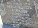 Thomas Henry DOHERTY,
husband,
died 1 July 1953 aged 83 years;
Helidon General cemetery, Gatton Shire