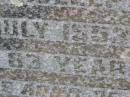 Thomas Henry DOHERTY,
husband,
died 1 July 1953 aged 83 years;
Helidon General cemetery, Gatton Shire