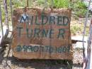 Mildred TURNER,
3-5-1907 - 3-8-07;
Helidon General cemetery, Gatton Shire