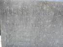 Mary,
daughter of Robert & Mary Emma SMITH,
died 20 Aug 1915 aged 14 years 9 months;
Helidon General cemetery, Gatton Shire