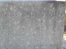 Mary,
daughter of Robert & Mary Emma SMITH,
died 20 Aug 1915 aged 14 years 9 months;
Helidon General cemetery, Gatton Shire
