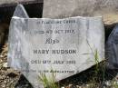 
George HUDSON,
of Flagstone Creek
died 4 Oct 1917;
Mary HUDSON,
died 12 July 1915;
Helidon General cemetery, Gatton Shire
