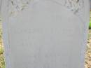 Margaret BARCLAY,
died 27 Dec 1910 aged 86 years;
James BARCLAY,
died 20 Sept 1915 aged 87 years;
Helidon General cemetery, Gatton Shire