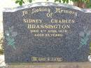 Sidney Charles BRASSINGTON,
died 6 April 1978 aged 53 years;
Helidon General cemetery, Gatton Shire