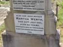 
Arthur WERTH,
son of W. & M. WERTH,
died 30 Nov 1917 aged 18 years;
Edward Charles WERTH,
son brother,
died 21 Jan 1942 aged 3 days;
Wilhelm August WERTH,
father,
died 26 March 1933 aged 65 years,
inserted by wife & family;
Martha WERTH,
mother,
died 22 July 1951 aged 82 years;
Helidon General cemetery, Gatton Shire

