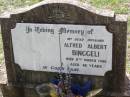 
Alfred Albert BINGGELI,
husband,
died 6 March 1988 aged 66 years;
Helidon General cemetery, Gatton Shire
