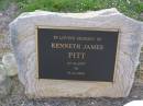 Kenneth James PITT,
27-6-1937 - 17-3-1999;
Helidon General cemetery, Gatton Shire