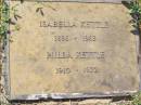 
Isabella KETTLE,
1885 - 1963;
Hilda KETTLE,
1910 - 1972;
Helidon General cemetery, Gatton Shire
