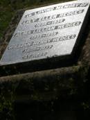 Lily Ellen HEDGES,
1895 - 1935;
Alma Lillian HEDGES,
1933 - 1935;
William Henry HEDGES,
1889 - 1937;
Helidon General cemetery, Gatton Shire