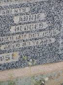 
parents;
James W. HEDGES,
died 8 Dec 1938 aged 67 years;
Annie HEDGES,
died 15 Oct 1955 aged 83 years;
Helidon General cemetery, Gatton Shire
