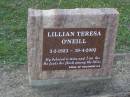 Lillian Teresa O'NEILL, 3-2-1923 - 19-4-2002; Helidon General cemetery, Gatton Shire 