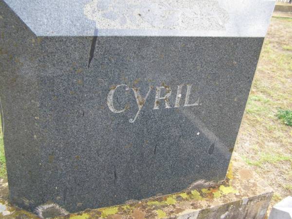 Cyril GOWLETT;  | Highfields Baptist cemetery, Crows Nest Shire  | From QLD Births, Deaths, Marriages  | Death 1929  C4840         Cyril Douglas        Gowlett;      William Alfred Gowlett;           Davidina Ward  | The Gowlett name is common in the Crow222s Nest area.  |   | 