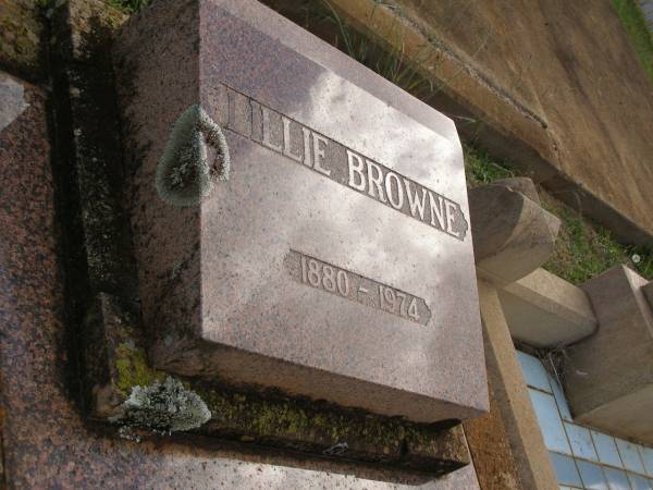 Lillie BROWNE,  | 1880 - 1974;  | Highfields Baptist cemetery, Crows Nest Shire  | 