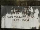 
Chas MOSS,
1882-1957;
Chas,
son,
1905 - 1924;
Howard cemetery, City of Hervey Bay
