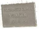 
John Thomas WALKER,
1861 - 1936;
Elizabeth Grace WALKER,
1865 - 1951;
Howard cemetery, City of Hervey Bay
