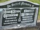 
Edith Mary WHITBY,
died 12 Oct 1970 aged 91 years;
Joseph WHITBY,
died 2 Aug 1964 aged 89 years;
Howard cemetery, City of Hervey Bay

