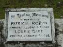 
babies;
Patricia Robyn YOUNG,
3-2-1960 - 3-7-1960 aged 5 months;
Lorrie Gaye YOUNG,
29-10-1961 - 3-1-1962 aged 2 months;
Howard cemetery, City of Hervey Bay
