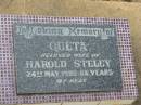 
Queta,
wife of Harold STELEY,
died 24 May 1980 aged 66 years;
Howard cemetery, City of Hervey Bay
