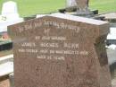 
James Hughes KERR,
husband,
died 17 Nov 1928 aged 39 years;
Howard cemetery, City of Hervey Bay
