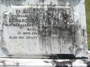 
Edward James STAFFORD,
husband father,
accidentally killded 29 Oct 1925 aged 51 years;
Myrtle,
infant daughter;
Sarah Ellen STAFFORD,
mother,
died 19 Jan 1968 aged 86 years;
Howard cemetery, City of Hervey Bay

