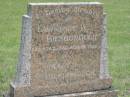 
Lawrence W. BILSBOROUGH,
died 2 Nov 1946 aged 26 years;
Mary L. BILSBOROUGH,
died 30 June 1962? aged 66? years;
Howard cemetery, City of Hervey Bay
