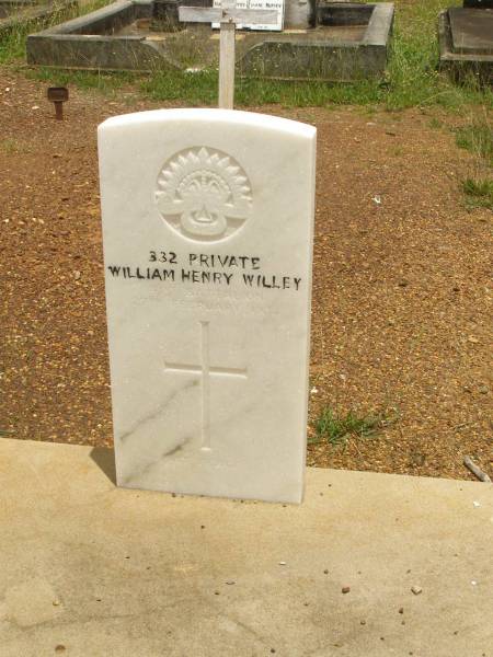 William Henry WILLEY,  | died 27 Feb 1933;  | Howard cemetery, City of Hervey Bay  | 