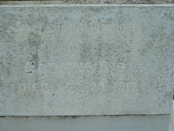 Sid,  | son,  | died 29 Sept 1917;  | Howard cemetery, City of Hervey Bay  | 