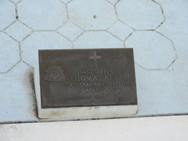 Thomas H. KERR,  | 1882 - 1964;  | Howard cemetery, City of Hervey Bay  | 