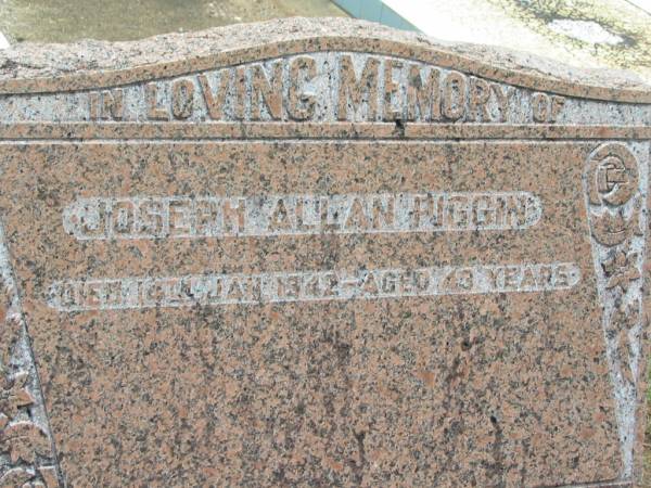 Joseph Allan PIGGIN,  | died 14 Jan 1942 aged 43 years;  | Howard cemetery, City of Hervey Bay  | 