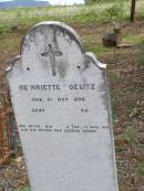 Heinriette POELITZ geb: 21 Oct 1836, gest 9 Apr 1905 Hoya Lutheran Cemetery, Boonah Shire  
