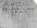 
Minna Augusta SCHMOEKEL
geb 22 Feb 1880, gest 19 Jan 1906
Hoya Lutheran Cemetery, Boonah Shire

