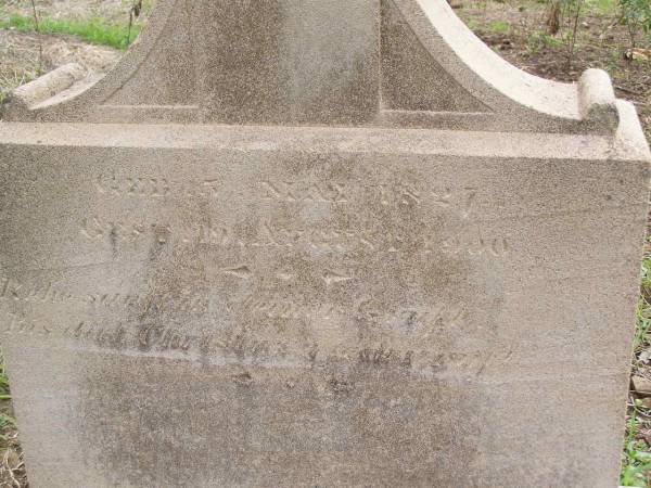 Emilie FRITZ  | geb 5 May 1827, gest 19 Aug 1900  | Hoya Lutheran Cemetery, Boonah Shire  |   | 