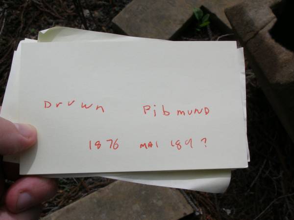 Druwn Pibmund  | 1876 Mai 189?  | Hoya Lutheran Cemetery, Boonah Shire  |   | 