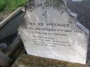 
Franke SPRENGER, son brother,
born 10 June 1903 died 17 July 1926;
Ingoldsby Lutheran cemetery, Gatton Shire
