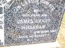 
James Henry WHARRAM,
son,
died 12 June 1957 aged 36 years;
Jandowae Cemetery, Wambo Shire
