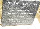 
George Reginald RODD,
father,
died 12 June 1959 aged 84 years;
Jandowae Cemetery, Wambo Shire
