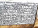 
Herbert Ray SMITH,
borhter,
died 18 Feb 1960 aged 38 years;
Jandowae Cemetery, Wambo Shire
