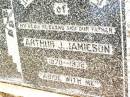 
Arthur J. JAMIESON,
husband father,
1870 - 1938;
Jandowae Cemetery, Wambo Shire
