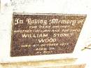 
William Sydney WOOD,
brother brother-in-law uncle,
died 4 Oct 1977 aged 74 years;
Jandowae Cemetery, Wambo Shire
