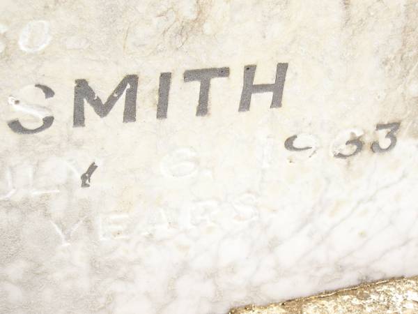 Robert Charles SMITH,  | son,  | died 15 Dec 1922 aged 3 years 9 months 11 days;  | Ethel SMITH,  | died 6 July 1963 aged 58 years;  | John (Jacky) STACK,  | died 28 June 1932 aged 7 months;  | Jandowae Cemetery, Wambo Shire  | 