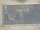
Donald SMITH,
died 29-7-97 aged 74 years;
Jandowae Cemetery, Wambo Shire
