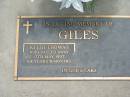 
Keith Thomas GILES,
died 13 May 1997 aged 69 years 8 months;
Jandowae Cemetery, Wambo Shire
