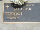 Colin Ernest MULLER,
died 19-04-2001 aged 65 years;
Jandowae Cemetery, Wambo Shire